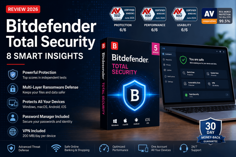 Bitdefender Total Security review and antivirus protection in 2026