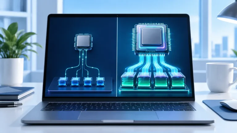 32-bit vs 64-bit software comparison on a modern computer